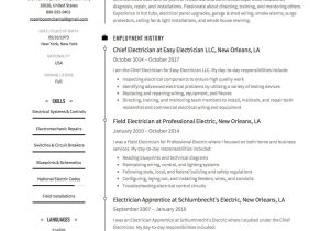 Sample Of A Good Resume Applying for A Electrician Electrician Resume Template Resume Examples, Job Resume, Resume …