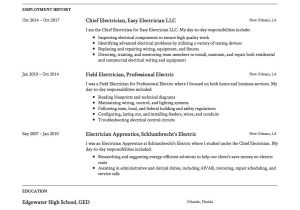 Sample Of A Good Resume Applying for A Electrician Free Electrician Resume Sample, Template, Example, Cv. Resume …