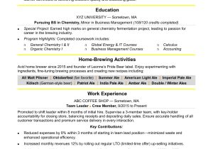Sample Of A Good Resume for Internship Resume for Internship Monster.com