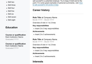 Sample Of A Good Simple Resume Free ResumÃ© Template – Seek Career Advice