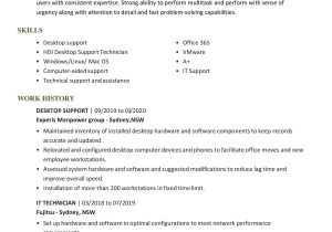 Sample Of A Great Resume Help Desk Reddit Desktop Support Resume : R/resumes