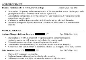 Sample Of A Great Resume Help Desk Reddit Please Review This Resume Applying for 2022 Internships In Finance …