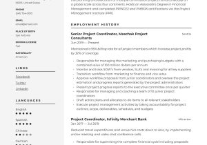 Sample Of Functional Resume for Program Coordinator Project Coordinator Resume & Writing Guide  12 Examples 2020