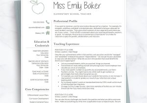 Sample Of Functional Resume for Teacher Teacher Resume Template for Word & Pages Apple Resume – Etsy …