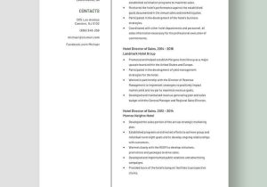 Sample Of Good Hotel Director Of Sales Resume Free Free Hotel Director Of Sales Resume Template – Word, Apple …