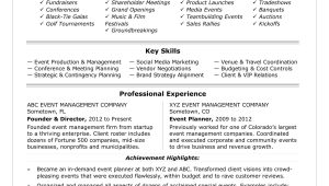 Sample Of Good Meeting Planner Resume event Coordinator Resume Sample Monster.com