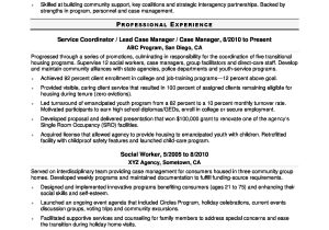 Sample Of Good Resume for social Worker social Work Resume Monster.com