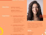 Sample Of Graphic Design Resume 2023 orange and Yellow Modern Graphic Designer Resume – Templates by Canva