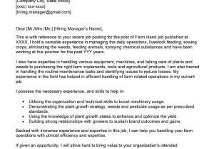Sample Of Hands On Farming Resume Farm Hand Cover Letter Examples – Qwikresume