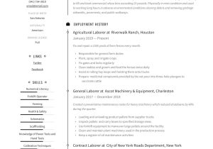 Sample Of Hands On Farming Resume General Laborer Resume & Writing Guide  12 Free Templates 2022