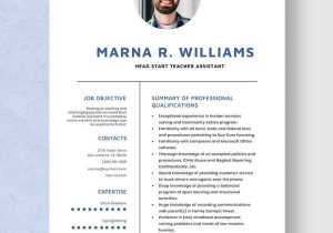 Sample Of Head Start Family Advocate Resume Head Start Director Resume Template – Word, Apple Pages Template.net