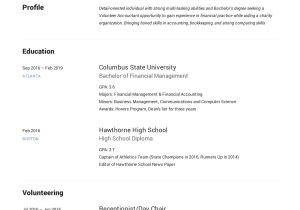 Sample Of High School Resume for Hospital Volunteer Volunteer Resume Sample & Writing Guide –   Pdf’s 2019