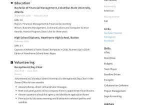 Sample Of High School Resume for Hospital Volunteer Volunteer Resume Sample & Writing Guide –   Pdf’s 2019