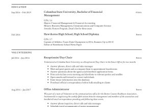 Sample Of High School Resume for Hospital Volunteer Volunteer Resume Sample & Writing Guide –   Pdf’s 2019