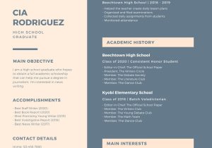 Sample Of High School Resume for Schola Free Custom Printable Scholarship Resume Templates Canva