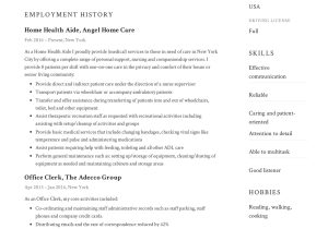 Sample Of Home assited Living Resume Home Health Aide Resume Guide 12 Examples Pdf