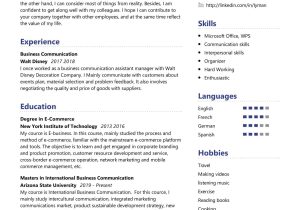 Sample Of Interpersonal Skills On Resume Business Communication Resume Sample 2022 Writing Tips – Resumekraft