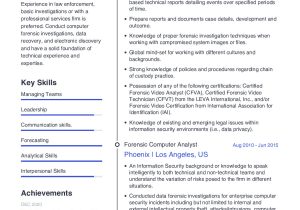 Sample Of Investigative Analytics Corporate Security Resume forensic Computer Analyst Resume Example with Content Sample …