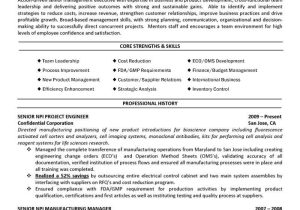 Sample Of It Process Engineer Resume Manufacturing Engineering Resume