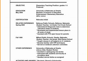Sample Of Objectives In Resume for Teachers Examples Of Teaching Objectives for Resumes