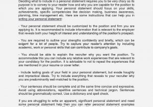 Sample Of Personal Statement for Resume Personal Statement Of Financial Position Template Resume Writing …