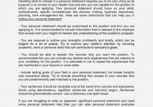 Sample Of Personal Statement for Resume Personal Statement Of Financial Position Template Resume Writing …