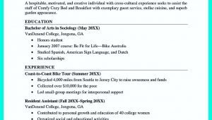 Sample Of Resume for College Students with No Experience Nice Cool Sample Of College Graduate Resume with No Experience …