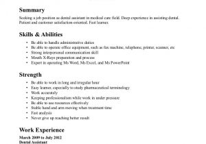Sample Of Resume for Dental assistant Sample Resume for Dental assistant Student Loan – Tipss Und Vorlagen