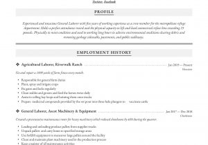 Sample Of Resume for General Labor General Laborer Resume & Writing Guide  12 Free Templates 2020