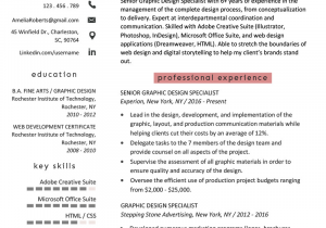 Sample Of Resume for Graphic Designer Graphic Design Resume Sample & Writing Guide