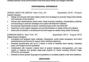 Sample Of Resume for Graphic Designer Graphic Design Resume Sample & Writing Tips