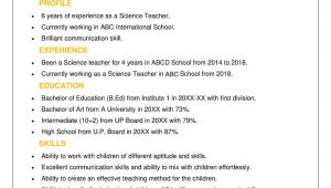 Sample Of Resume for Job Application for Teacher How to Write An Effective Teacher Resume (with Sample) – Talent …