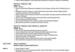 Sample Of Resume for Physical therapy assistant Get Our Example Of Physical therapist Job Description Template for …