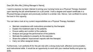 Sample Of Resume for Physical therapy assistant Physical therapy assistant Cover Letter Examples – Qwikresume
