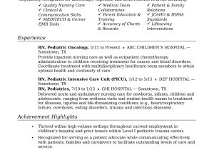 Sample Of Resume for Rn Bsn Nurse Resume Sample Monster.com
