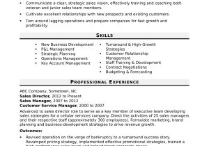 Sample Of Resume for Sales Manager General Manager Sales Director Resume Sample Monster.com