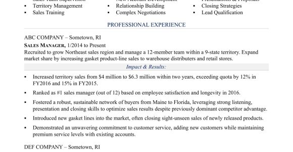 Sample Of Resume for Sales Manager General Manager Sales Manager Resume Sample Monster.com