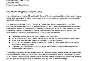 Sample Of Resume for social Worker In Mental Health Mental Health Support Worker Cover Letter Examples – Qwikresume