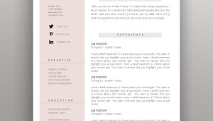 Sample Of Resume In Indesign for Two People Resume Template for Pages Word Cv Template with Photo. Cover …