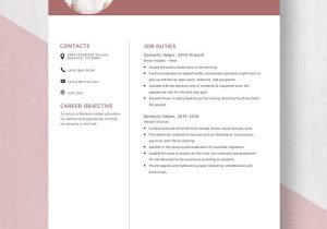 Sample Of Resume Of Domestic Helper Free Free Domestic Helper Resume Template – Word, Apple Pages …