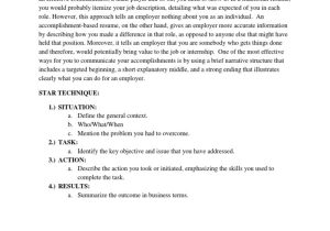 Sample Of Resume Using Star Method Star Method In Your Resume and Interview Pdf RÃ©sumÃ© Mergers …