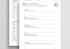 Sample Of Resume Using Star Method Star Method Resume Worksheet – Career Reload