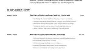 Sample Of Resume Wafer Fab Operator Manufacturing Technician Resume Examples & Writing Tips 2022 (free