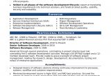 Sample One Page Resume for Experienced software Engineer Sample Resume for An Experienced It Developer Monster.com
