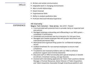 Sample Qualifications In Resume for Ojt Hr Internship Resume Example 2022 Writing Tips – Resumekraft