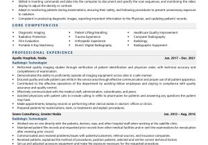 Sample Radiologic Technologist Certification Listed On Resume Radiologic Technologist Resume Examples & Template (with Job …