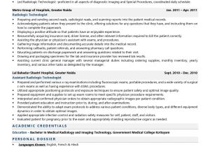 Sample Radiologic Technologist Resume with Experience Radiologic Technologist Resume Examples & Template (with Job …