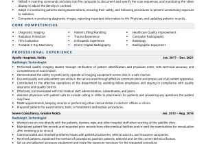 Sample Radiologic Technologist Resume with Experience Radiologic Technologist Resume Examples & Template (with Job …