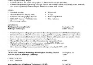 Sample Radiologic Technologist Resume with No Experience X Ray Technologist Resume Examples – Resume Templates Resume …