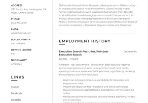 Sample Recruiting Manager Resume In Usa Recruiter Resume & Writing Guide   12 Pdf Examples 2020